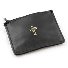 SHEEPSKIN ROSARY POUCH - BLACK